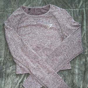 Gymshark lavender vital seamless crop top